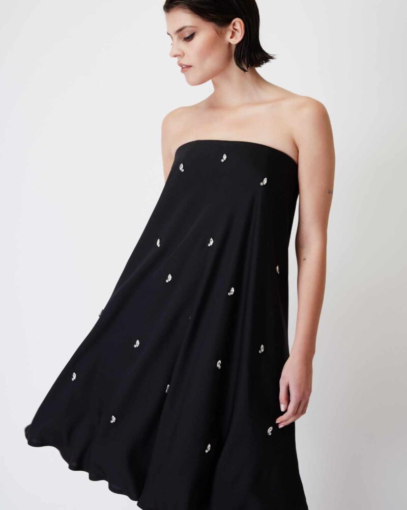 Ana Strass Dress - Black