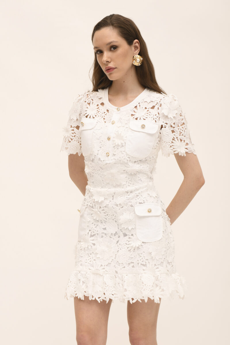 Margaret Lace Dress - White