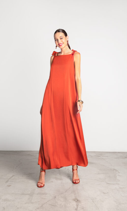 Naxos Dress - Κεραμιδί