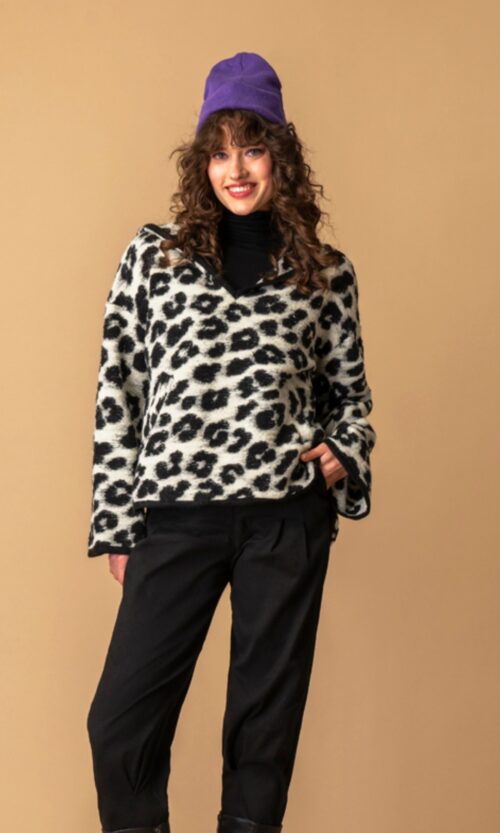 Wool Sweater - Leopard