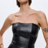 Dahlia Croco Bustier - Black