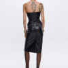 Dahlia Croco Bustier - Black