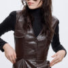 Maisie Croco Dress - Brown