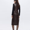 Maisie Croco Dress - Brown