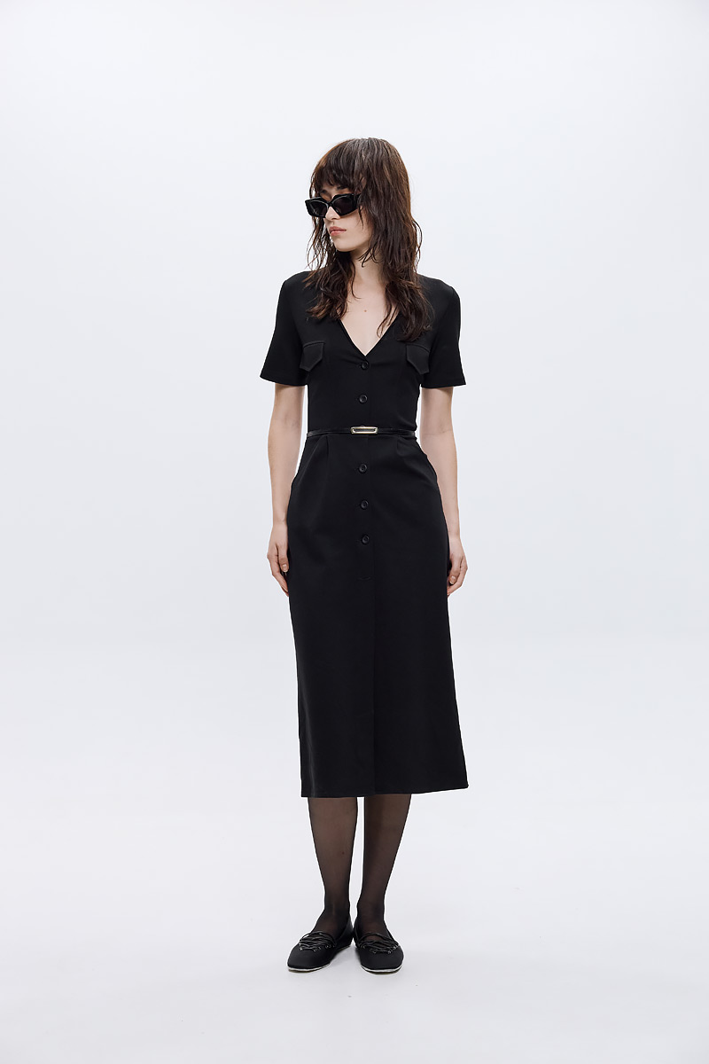 Maisie Punto Dress - Black