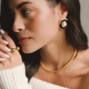 Mason Noir Earrings - Gold/Black