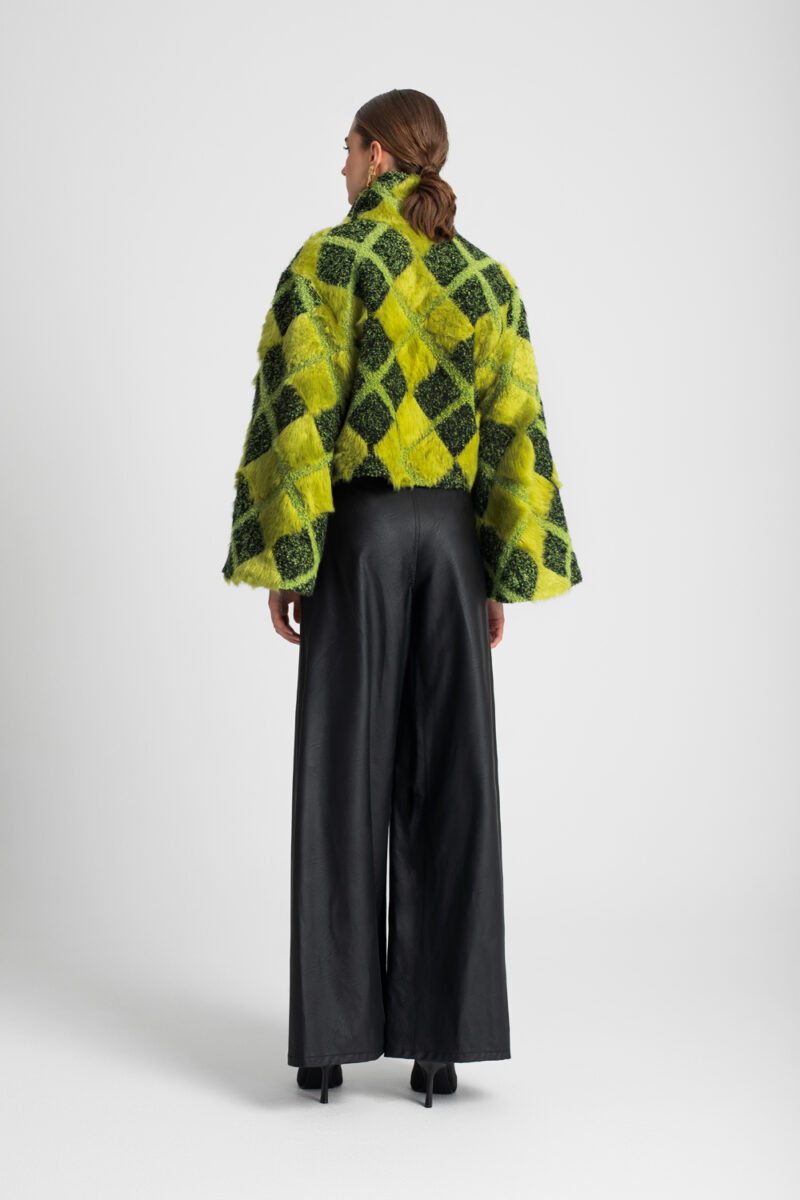 Grinch Crop Faux Fur Coat