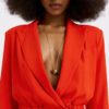 Lisa Crepe Blazer - Red