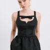 Audrey Taffeta Maxi Dress-Black