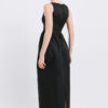Audrey Taffeta Maxi Dress-Black