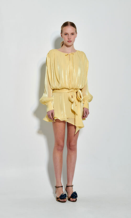 Amenta Dress - Pastel Yellow