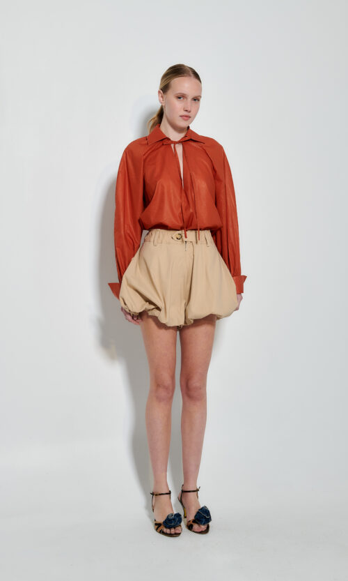 00035SS26 Annoi Cotton Shorts - Beige