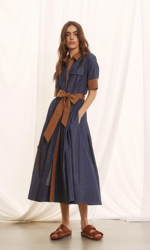 Alice Dress - Denim Blue