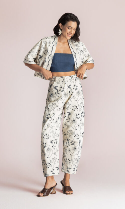Morellia Denim Pants - Cream
