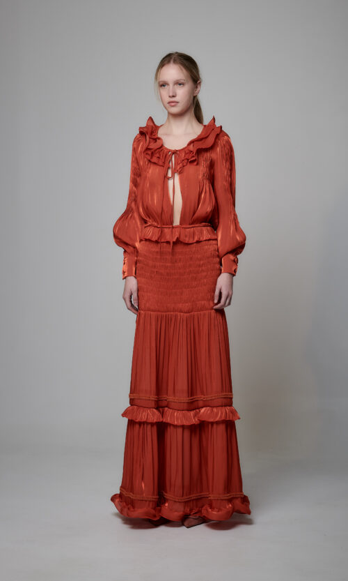 Alexandra Dress - Κεραμιδί